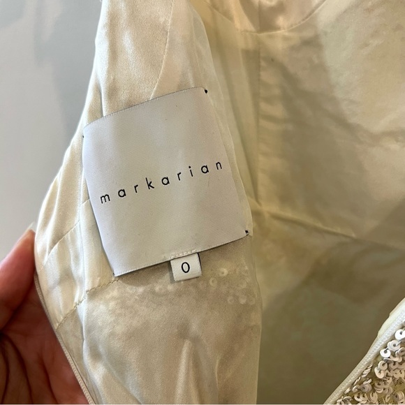 Markarian Veronica Sequined Dress White size 0 - Picture 14 of 14